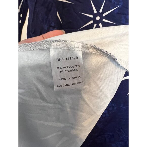 Azalea By Firmiana Blue Starburst Print XL Womens Long Sleeve Dress - Picture 4 of 6